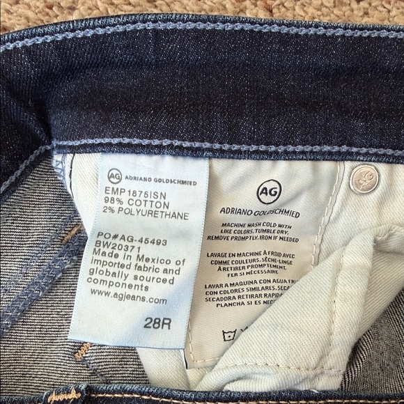 AG Adriano Goldschmied Dark Indigo Straight Leg Jeans - Picture 3 of 7